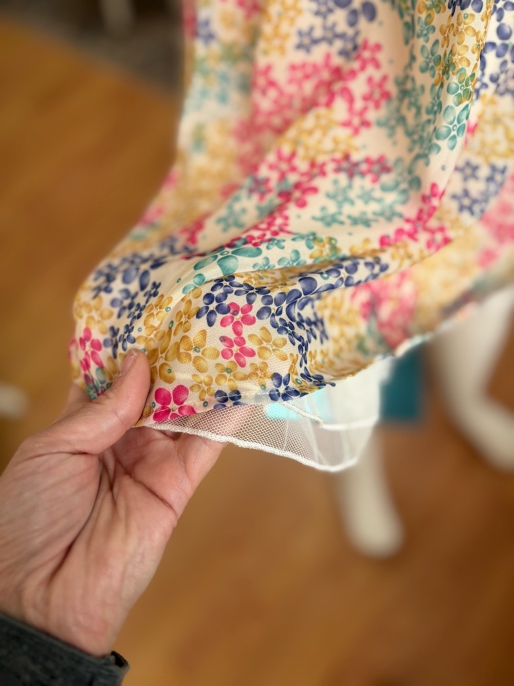 Darling Floral Ruffle Mini Dress in Multicolor - Picture 2 of 5